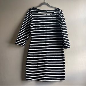 Old Navy boatneck striped dress | 3/4 sleeves